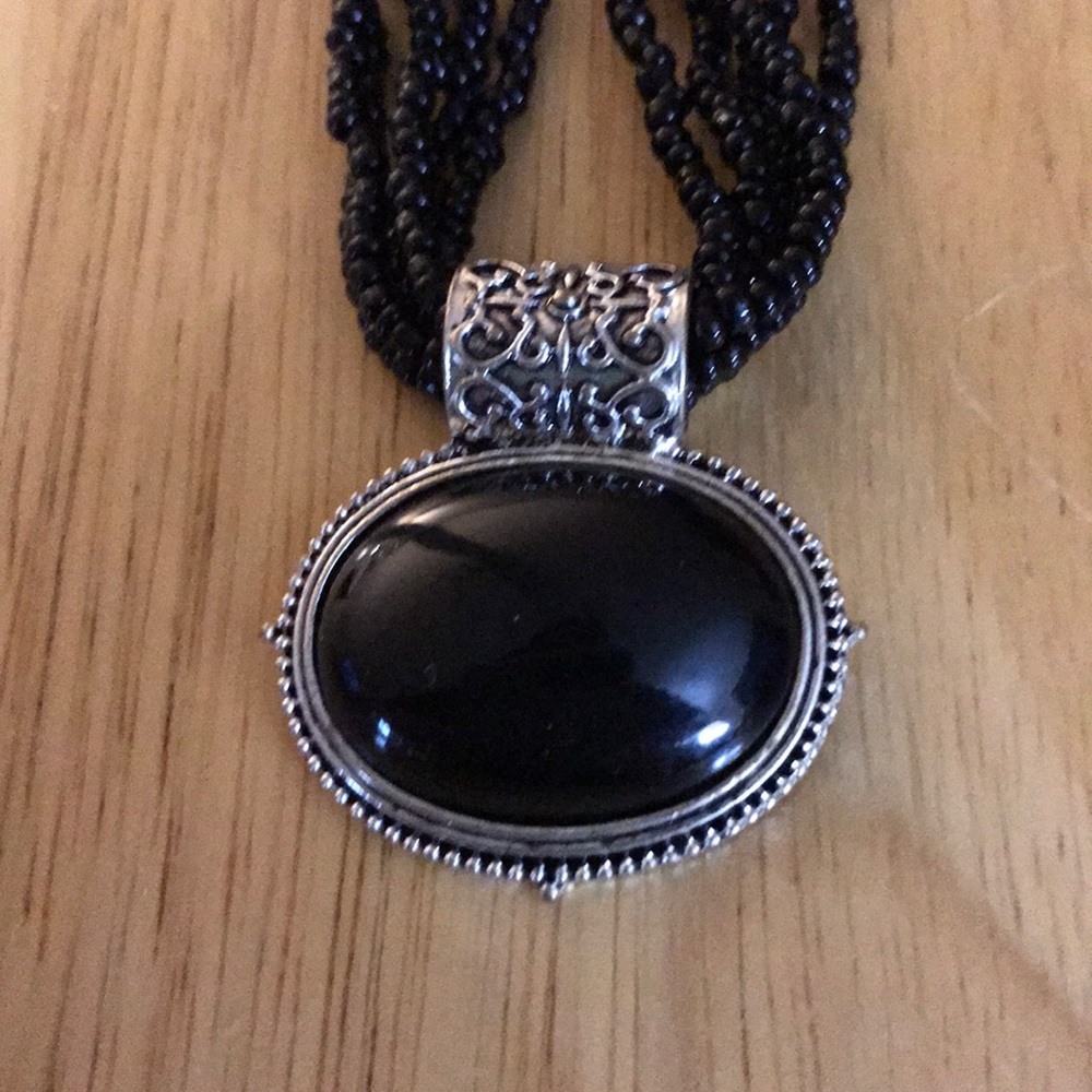 Beautiful Onyx Necklace and Earrings